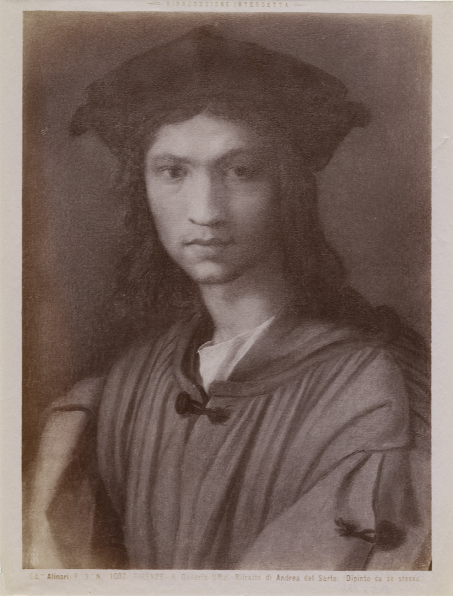 Fratelli Alinari, Andrea del Sarto: Selbstporträt, Galleria degli Uffizi, Florenz