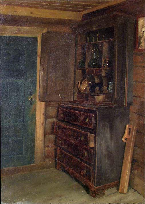 Gustav Wentzel, Interior from the Farm Grepperud