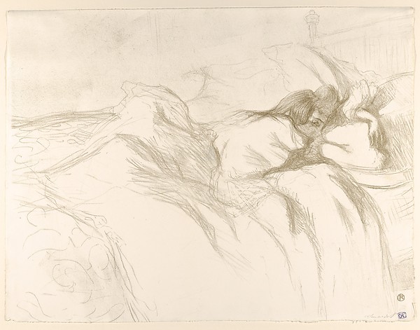 Henri de Toulouse-Lautrec, Waking Up, from "Elles"