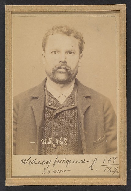 Alphonse Bertillon, Widcoq. Fulgence, Ignace. 36 ans, né à Fressenneville (Somme). Mécanicien. Anarchiste. 10/3/94.