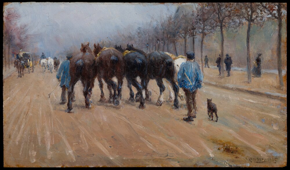 Nils Kreuger, Decommissioned Omnibus Horses on Boulevard d’Enfer, Paris
