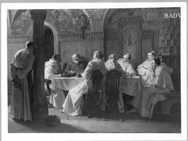 Eduard von Grützner, A guest at the ecclesiastical dinner table