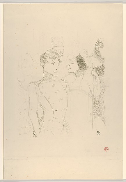 Henri de Toulouse-Lautrec, Marcelle Lender and Eva Lavalliére in a Revue at the Variétés
