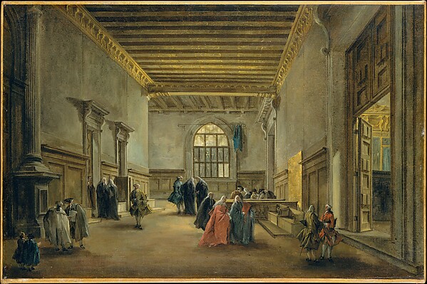 Francesco Guardi, The Antechamber of the Sala del Maggior Consiglio