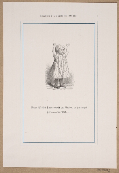Lorenz Frølich, Illustration til "Hvorledes Dagen gaaer for Lille Lise"