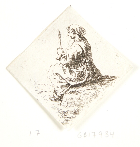 Pieter van Laer, Siddende kvinde
