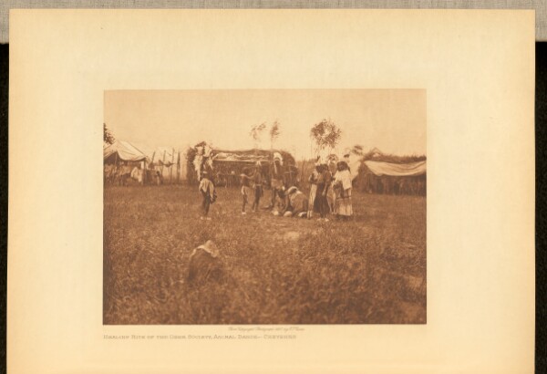 Edward S. Curtis, Healing Rite of the Deer Society, Animal Dance - Cheyenne