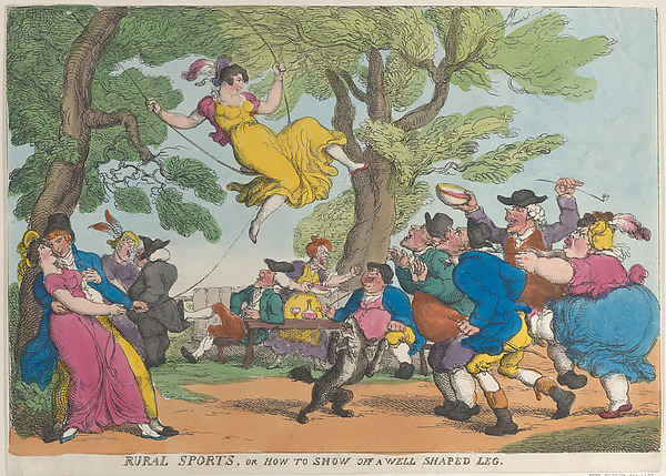 Thomas Rowlandson, Rural Sports, or How to Show Off a Well Shaped Leg