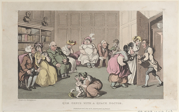 Thomas Rowlandson, Quae Genus with a Quack Doctor