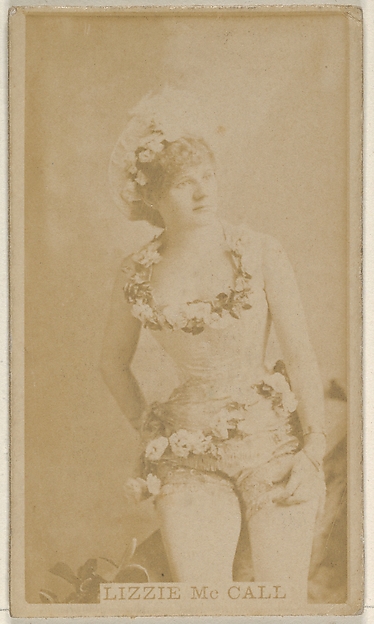 Allen & Ginter, Lizzie McCall, from the Actors and Actresses series (N45, Type 8) for Virginia Brights Cigarettes