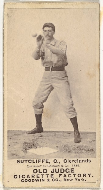 Goodwin & Company, Elmer Ellsworth "Sy" Sutcliffe, Catcher, Cleveland, from the Old Judge series (N172) for Old Judge Cigarettes