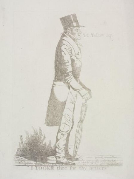 Robert Dighton the elder, "I Tooke thee for thy better's" (Thomas Tooke)