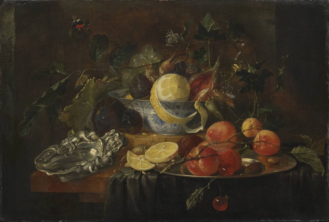Jan Davidsz. de Heem, Stillleben mit Früchten und Silberschale