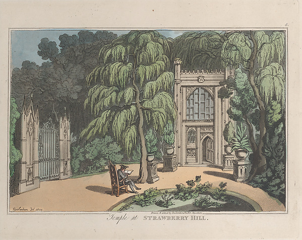 Thomas Rowlandson, Temple at Strawberry Hill, from "Sketches from Nature"