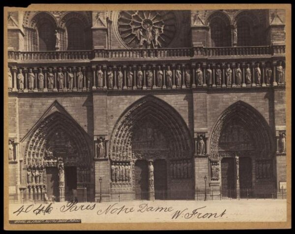 Francis Frith, Paris.  Notre Dame.  W. Front