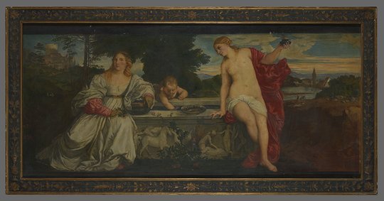 Unknown artist, Tizian (Kopie nach): Himmlische und irdische Liebe, um 1900