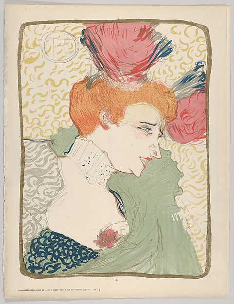 Henri de Toulouse-Lautrec, Portrait Bust of Mademoiselle Marcelle Lender