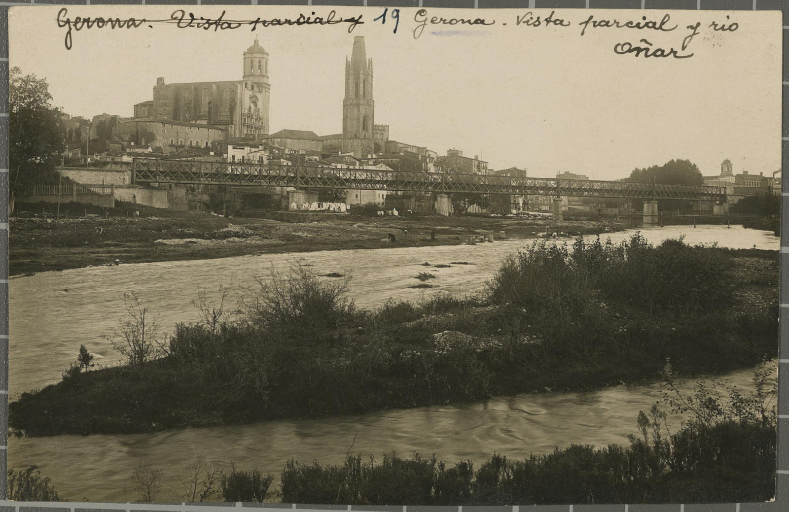 Desconegut, 19. Gerona. Vista parcial y rio Oñar