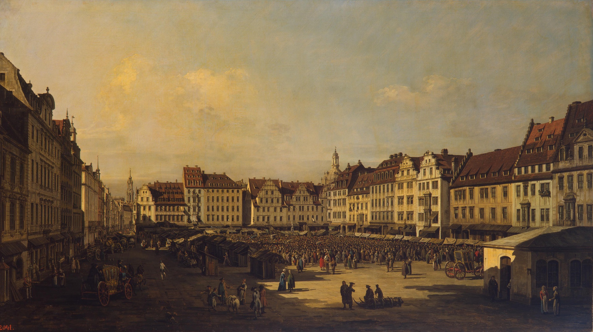 Bernardo Bellotto, Old Market-Place in Dresden