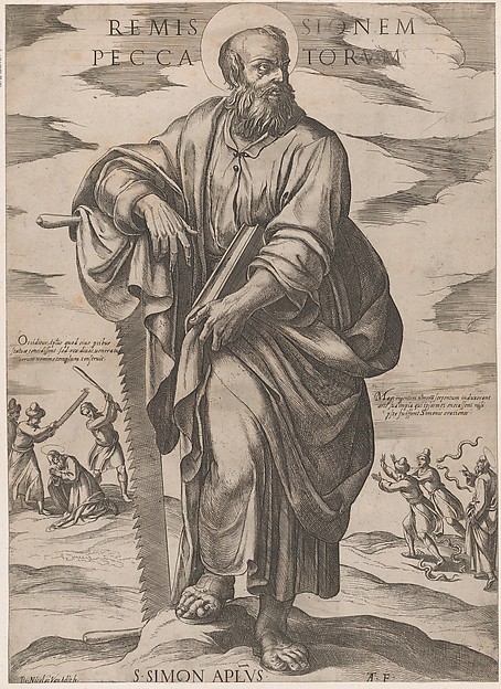 Antonio Tempesta, St. Simon, from "Christ, Mary, and the Apostles"