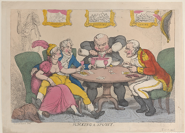 Thomas Rowlandson, Plucking a Spoony