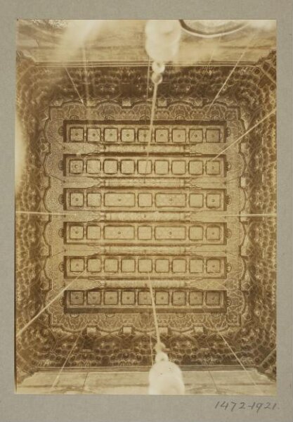 K.A.C. Creswell, Ceiling of northwest iwan in the funerary mosque of Mamluk Amir Qijmas al-Ishaqy (Abu Hurayba), Cairo
