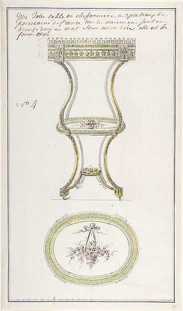 Anonymous, French, 18th century, Design for an Occasional Table