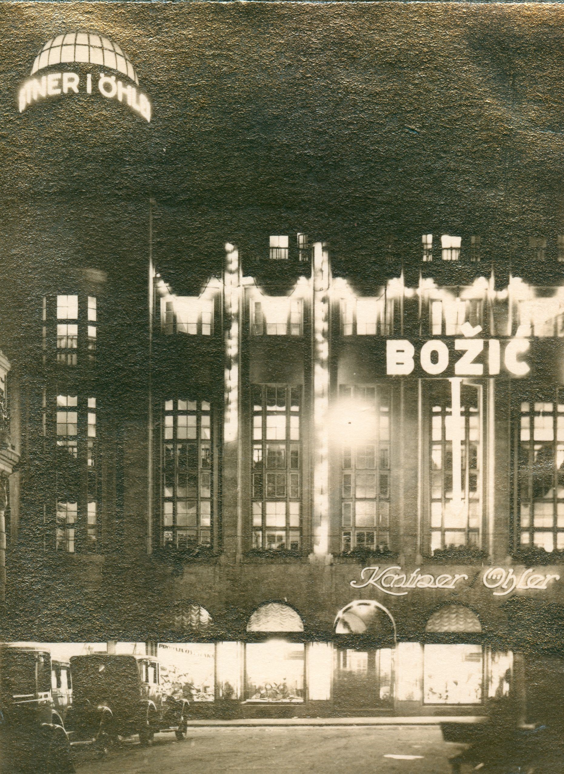 Vladimir Horvat, Zagreb (Ilica) - Noćna rasvjeta kuće Kastner i Ohler (kasnije NA-MA)
