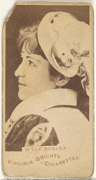 Allen & Ginter, M'lle Ncalda, from the Actors and Actresses series (N45, Type 1) for Virginia Brights Cigarettes