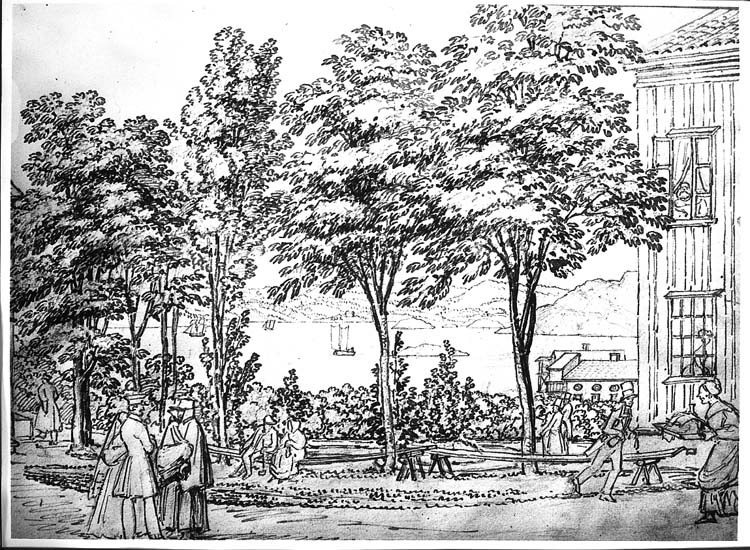 Unknown artist, Teckning Gustafsberg