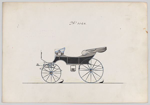 Brewster & Co., Design for 2 seat or Cabriolet Phaeton, no. 3146