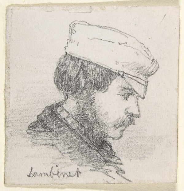 Anonymous, French, 19th century, Portrait of Lambinet