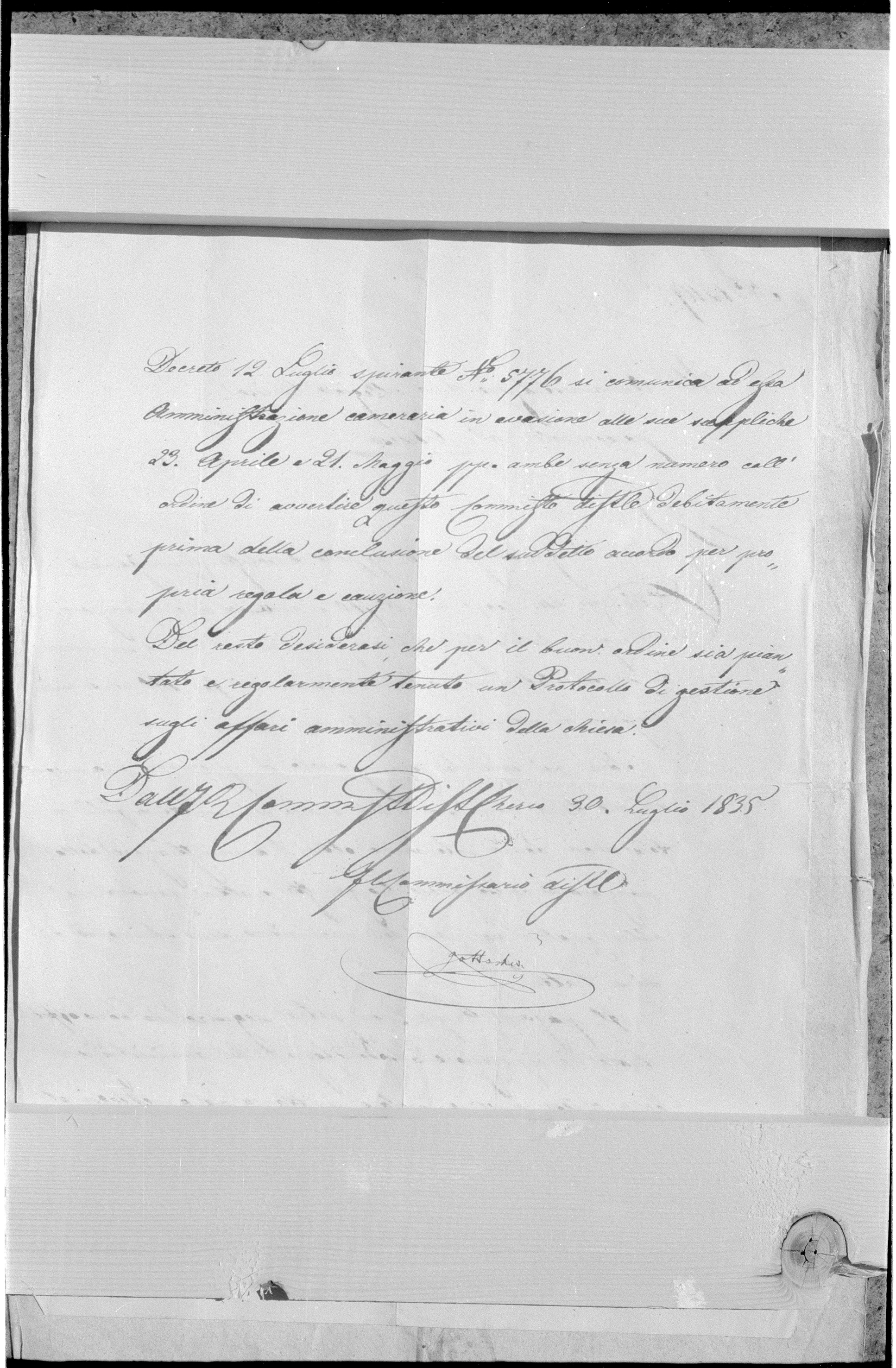 Ermin Armano, Cres (Mali Lošinj) - Arhiv katedrale - Prepiska s A. Callidom