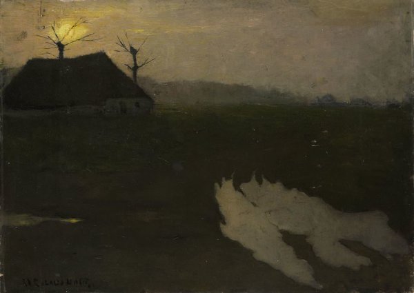 Richard Nicolaüs Roland Holst, Landscape by Moonlight