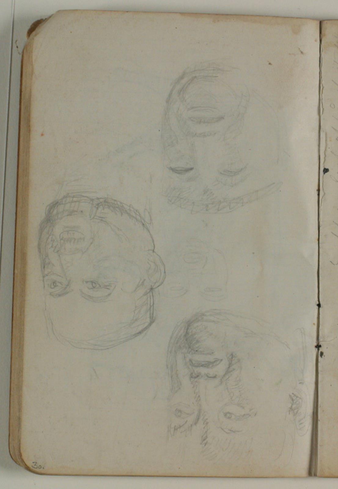 Niels Larsen Stevns, Ansigtsskitser