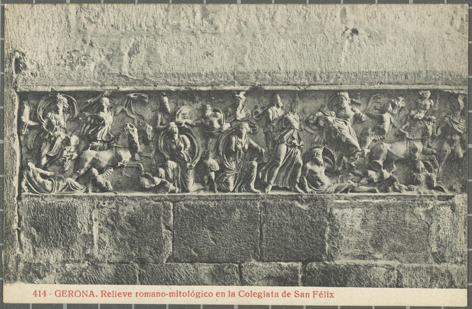 Desconegut, 414-Gerona. Relieve romano-mitológico at the Colegiata de San Felix