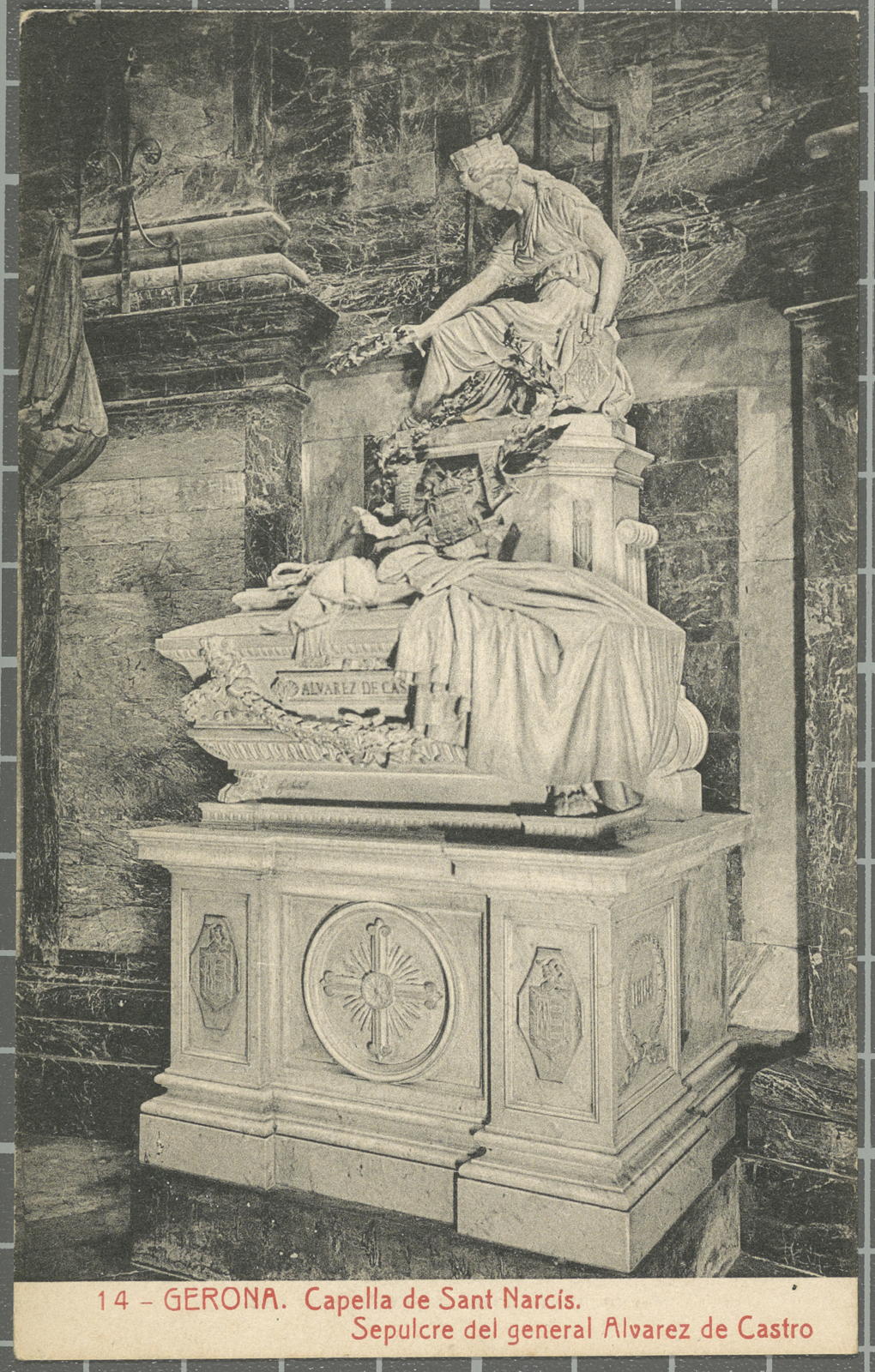 Desconegut, 14-Gerona. Chapel of San Narciso. Sepulchre of General Alvarez de Castro