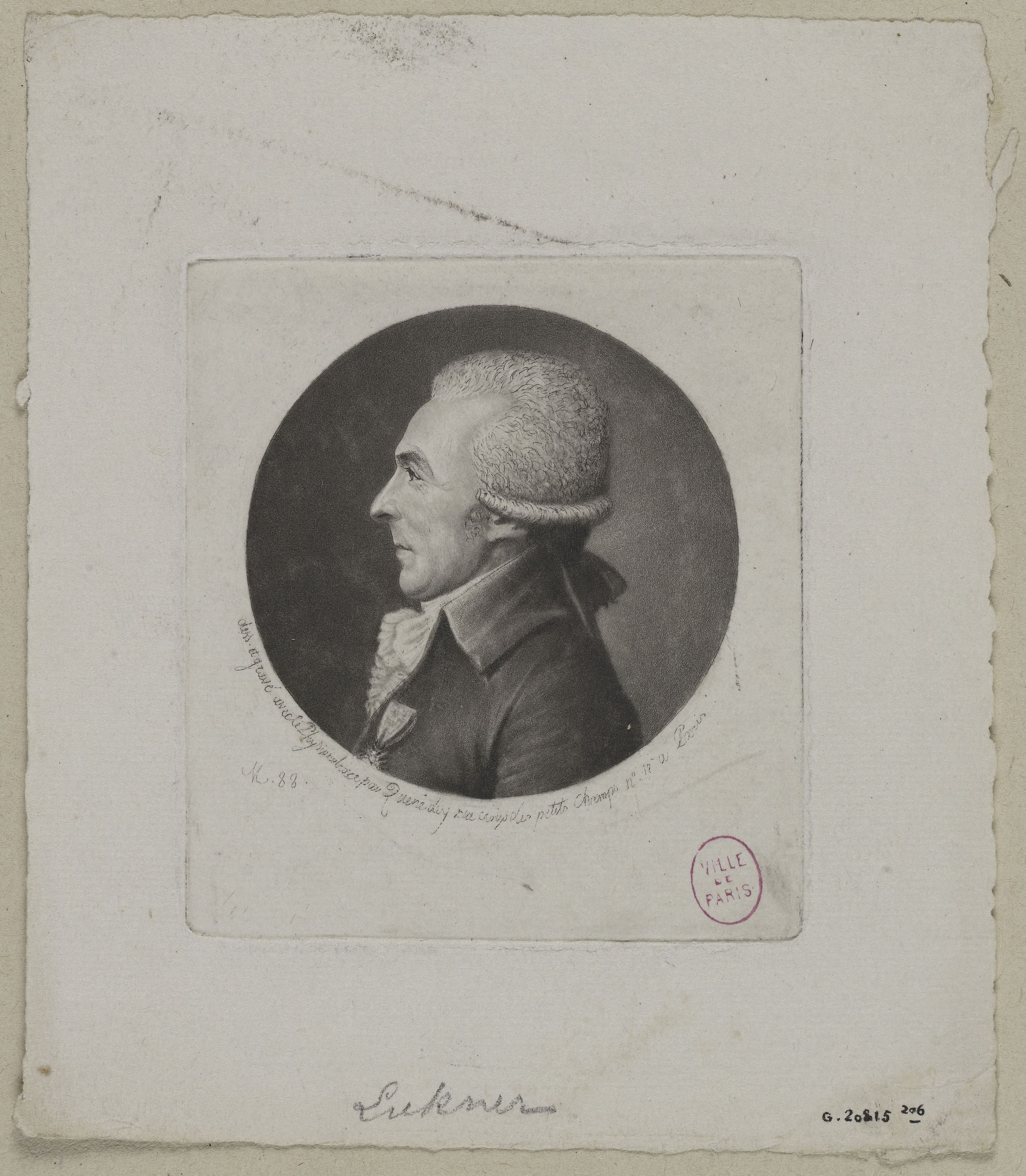 Edmé Quenedey, Portrait de Monsieur Lukner