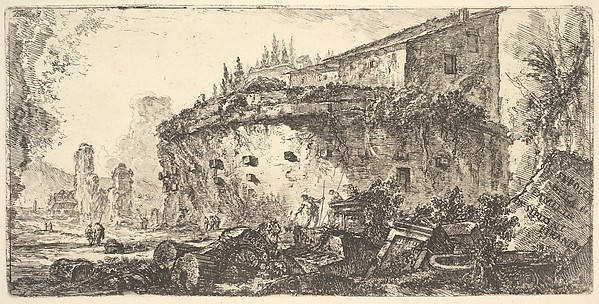 Giovanni Battista Piranesi, Plate 18: The Tomb of the Scipios (Sepolcro della famiglia de' Scipioni), from "Alcune Vedute di Archi Trionfali ed altri monumenti inalzati da Romani parte di quali se veggono in Roma e parte per l'Italia"