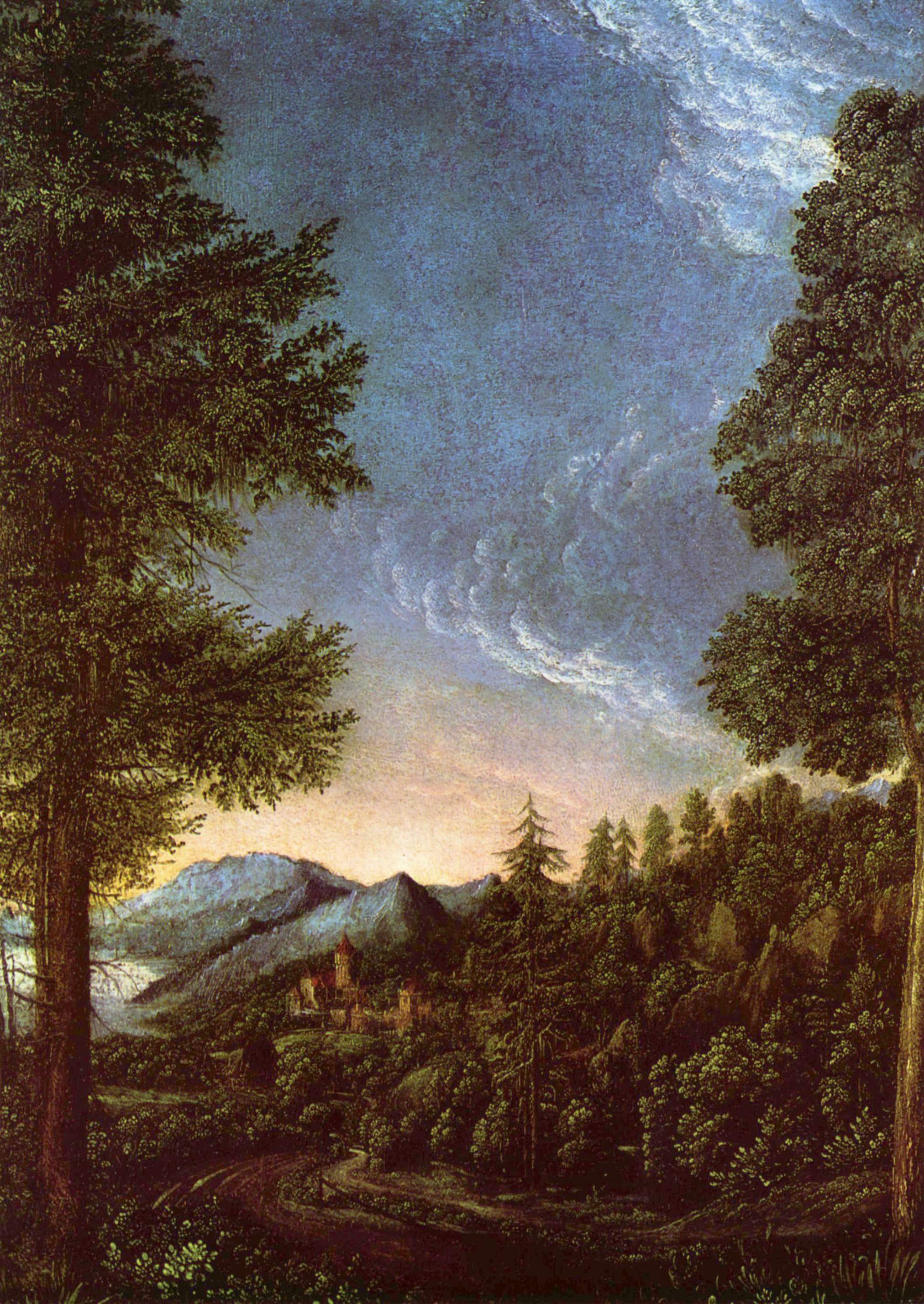 Albrecht Altdorfer, Landscape of Danube near Regensburg