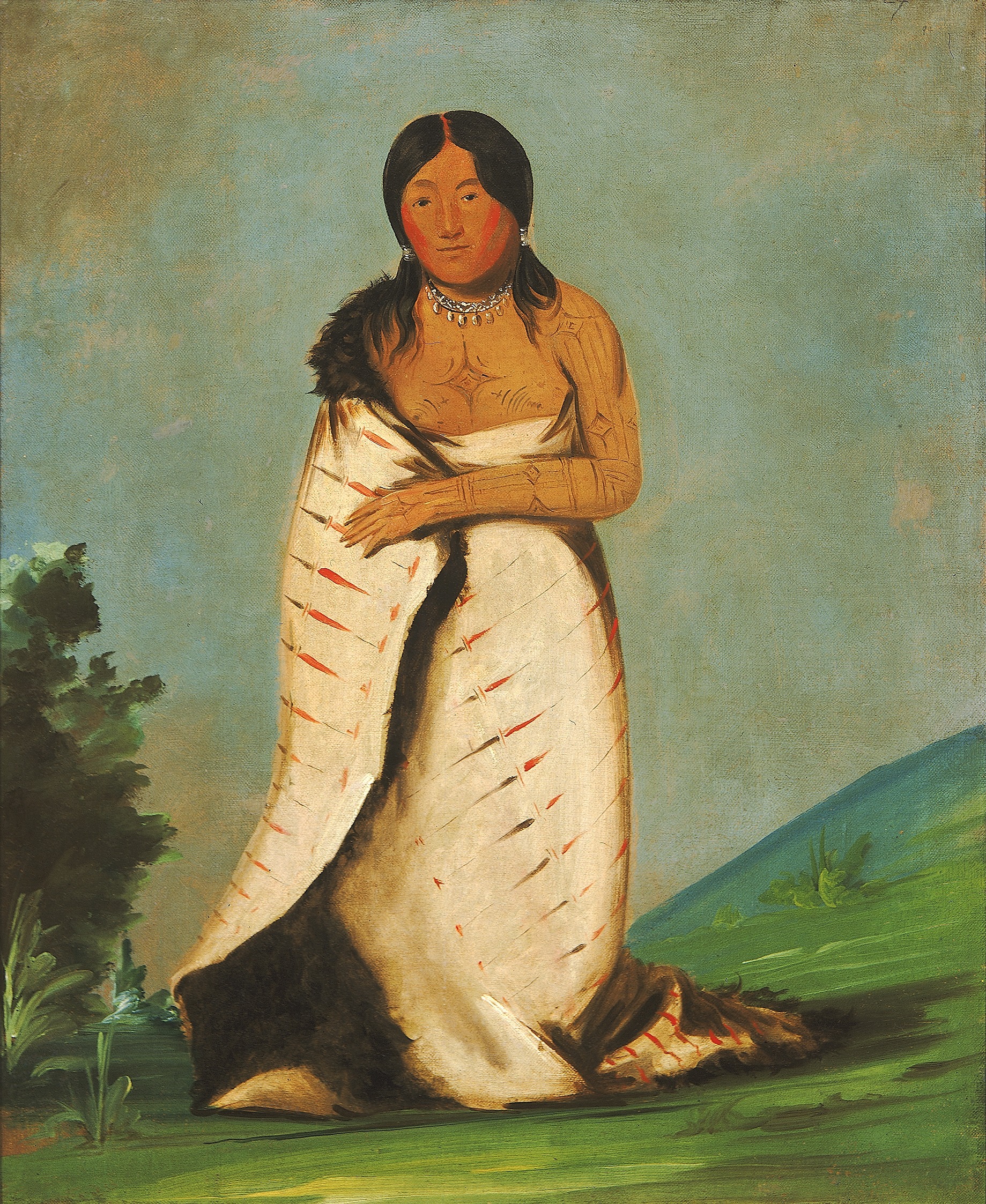 George Catlin, Hee-láh-dee, Pure Fountain, Wife of The Smoke