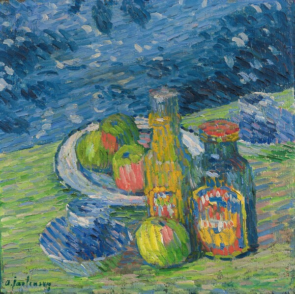 Alexej von Jawlensky, Still Life with Bottles and Fruit