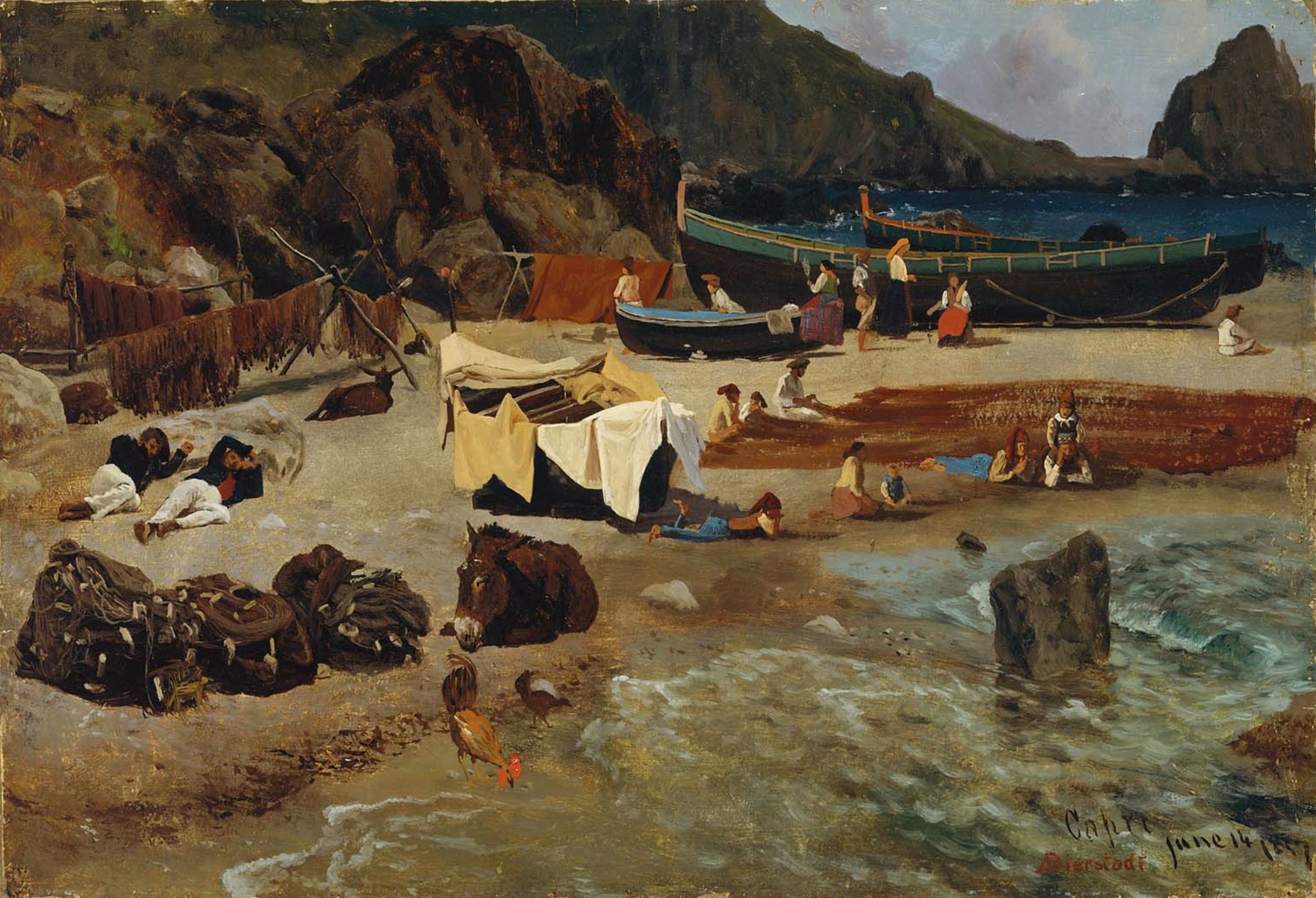 Albert Bierstadt, Fishing Boats at Capri