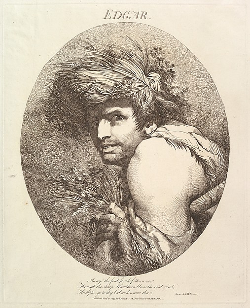 John Hamilton Mortimer, Edgar, from "Twelve Characters from Shakespeare"