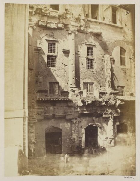 Parker, John Henry, Theatre of Marcellus, B.C. 14 (Inscription Aneyrina), with the Palace of the Orsini made in it, c. A.D. 1200.