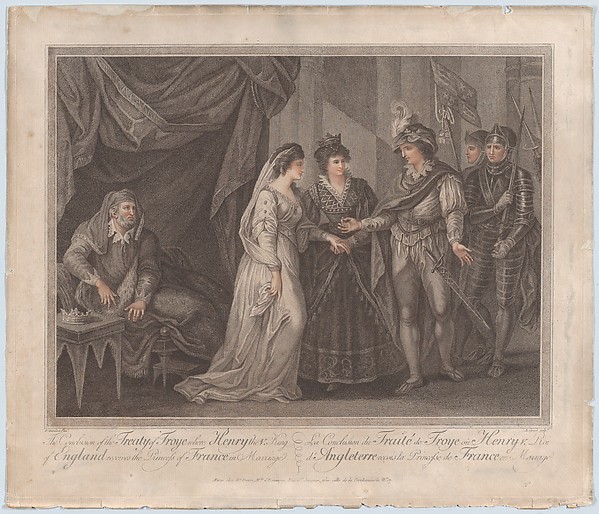 William Hamilton, The Conclusion of the Treaty of Troye, Where Henry the V, King of England, Receives the Princess of France in Marriage