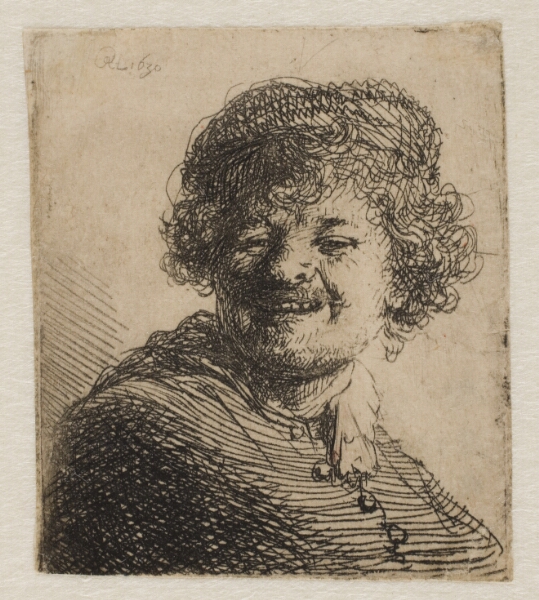 Rembrandt van Rijn, Selvportræt, leende
