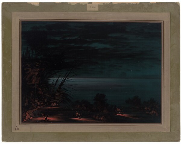 George Catlin, Salmon Spearing - Ottowas
