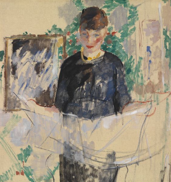 Rik Wouters, Woman in Black Reading a Newspaper