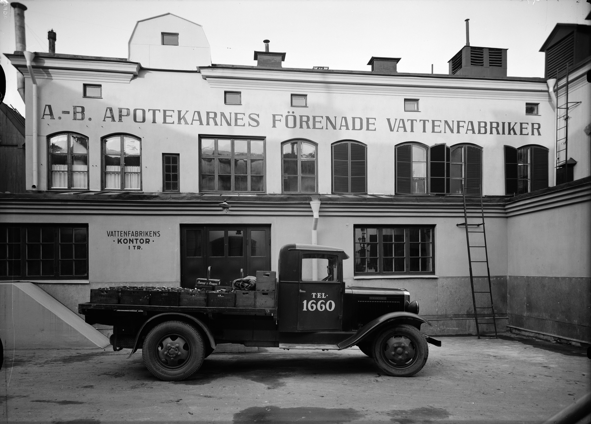 Paul Sandberg, AB Apotekarnes United Vattenmills, Svartbäck Street 13, Uppsala 1935